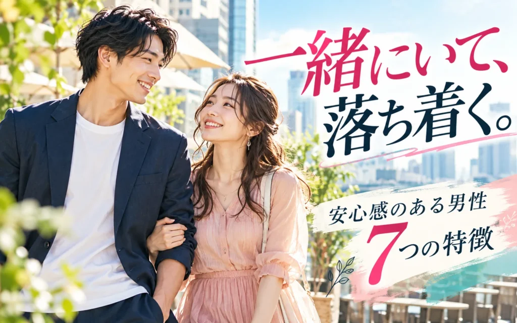 女性が安心感を覚える男性の特徴7選｜一緒にいて落ち着く人の魅力