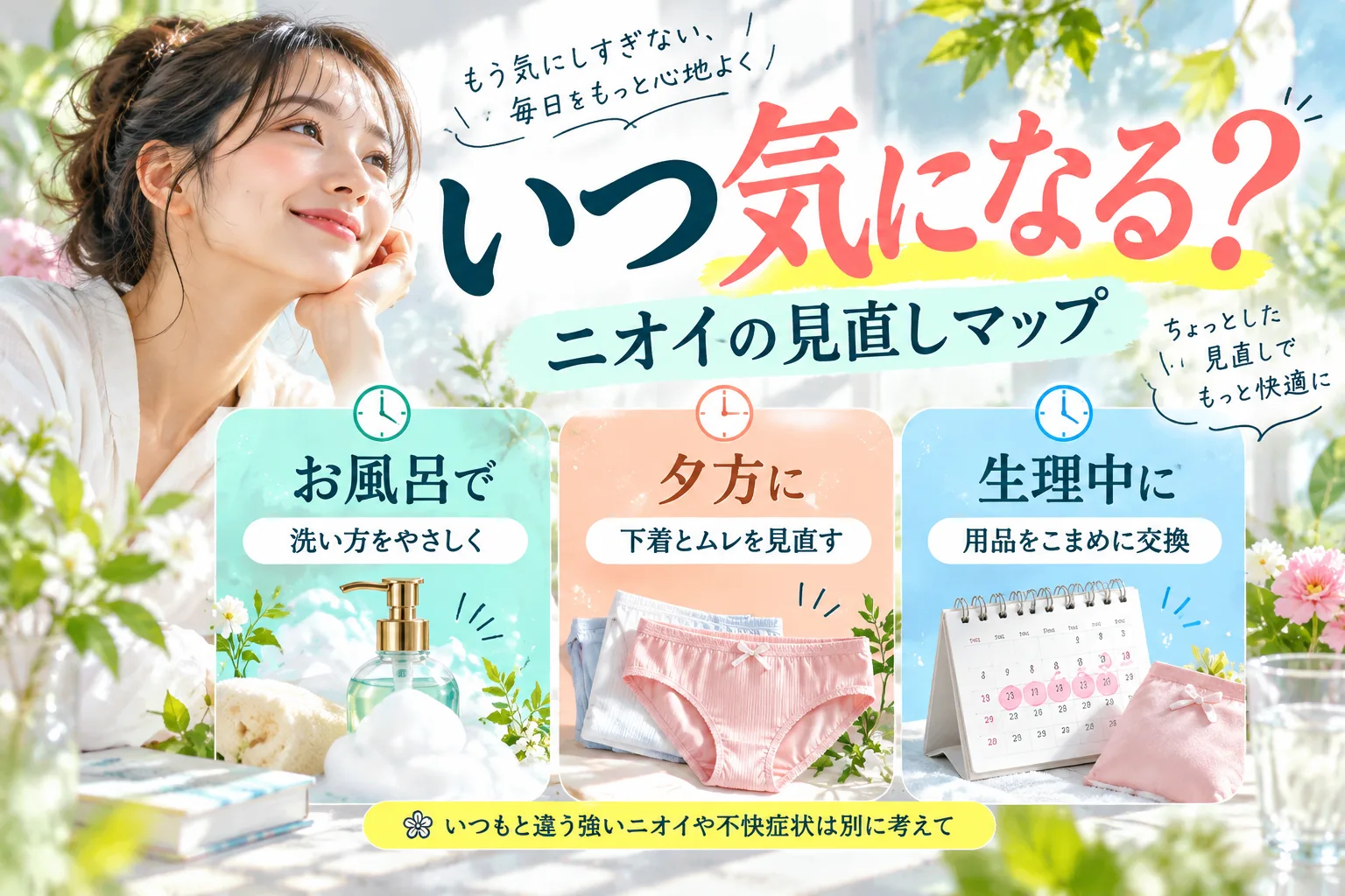 ニオイが気になるタイミングから日常のケアを選ぶ3つの目安