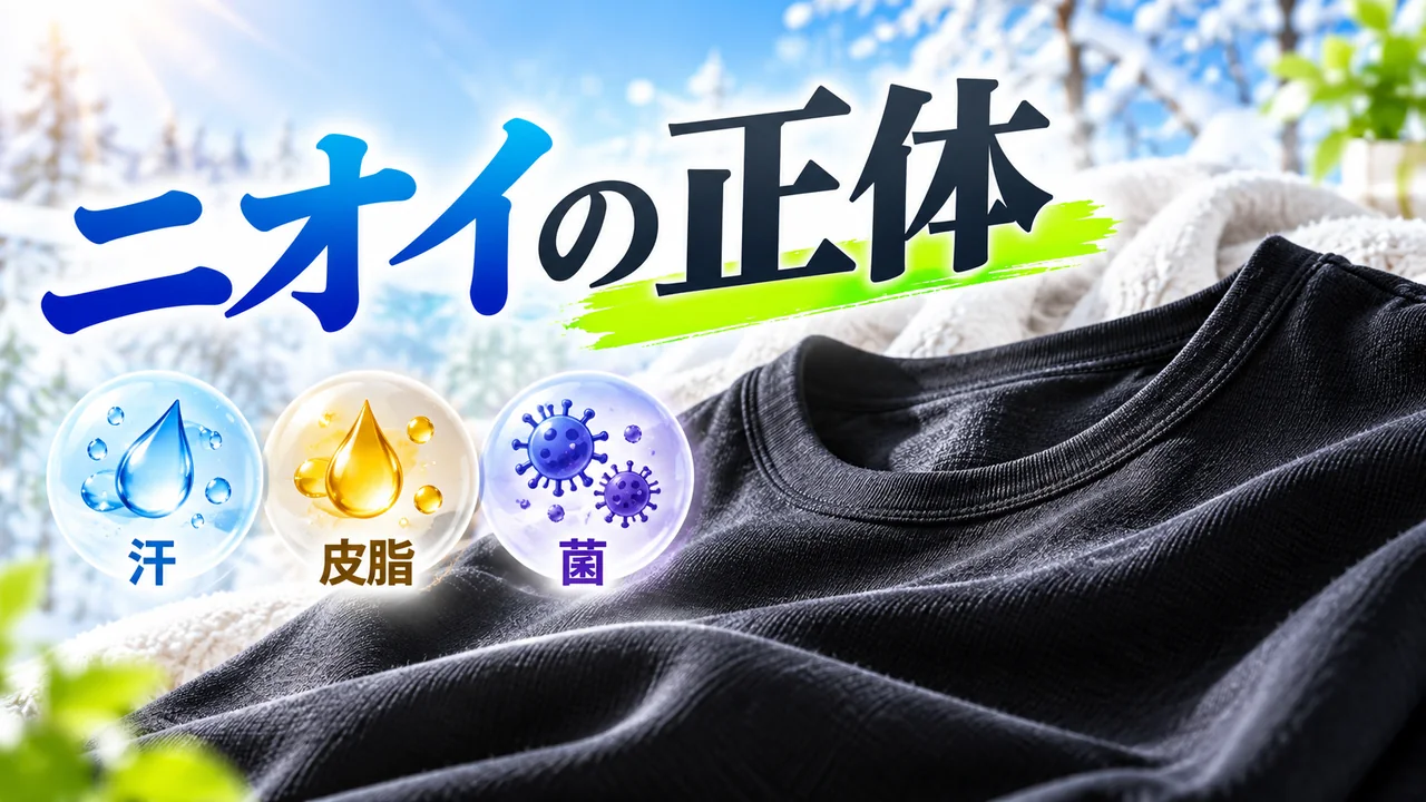 ヒートテックのニオイに関わる汗・皮脂・菌の3つの要因