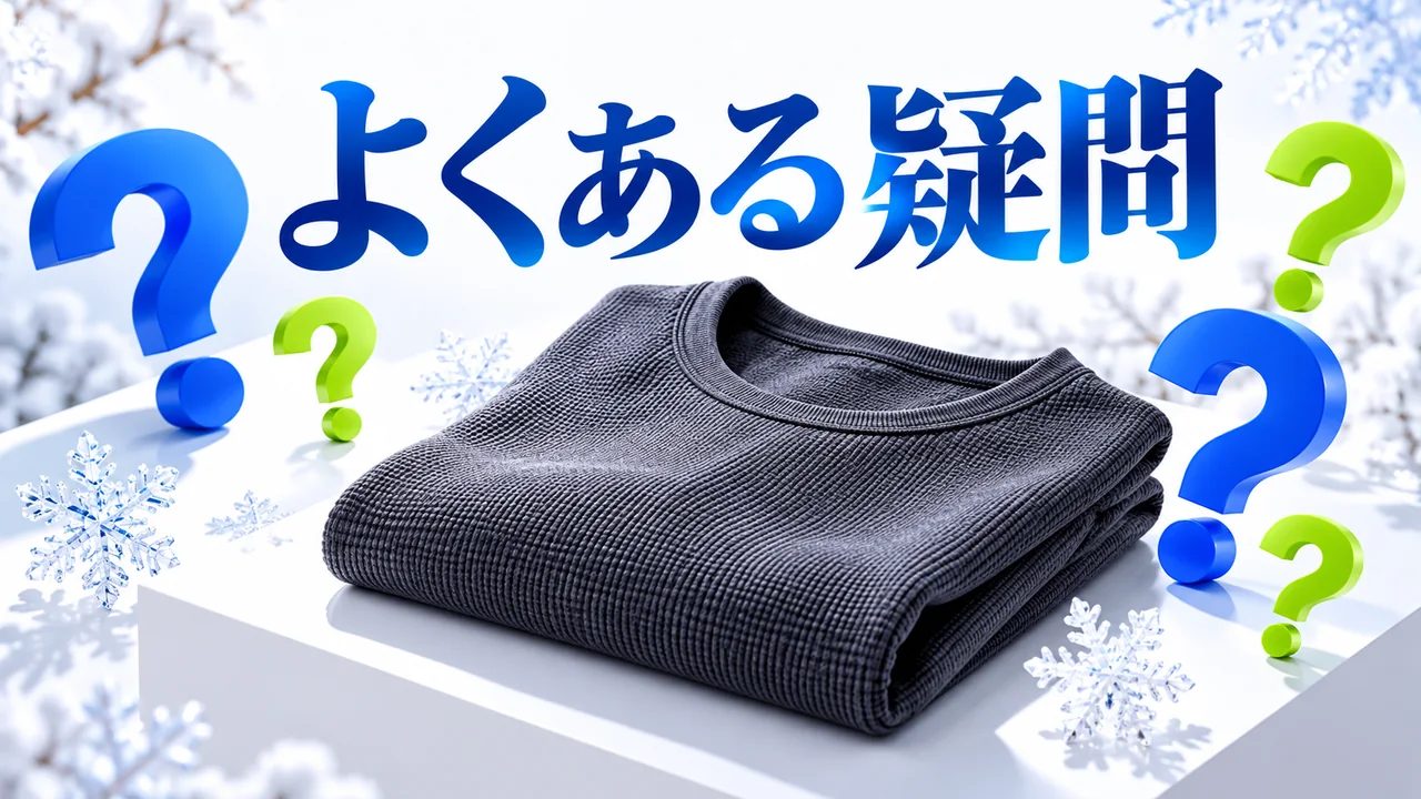 冬用インナーと疑問符を組み合わせたよくある質問のイメージ