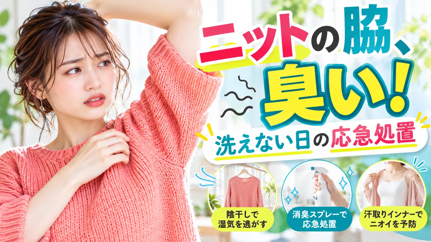 ニットの脇が臭い！洗えないときの応急処置とニオイ予防法