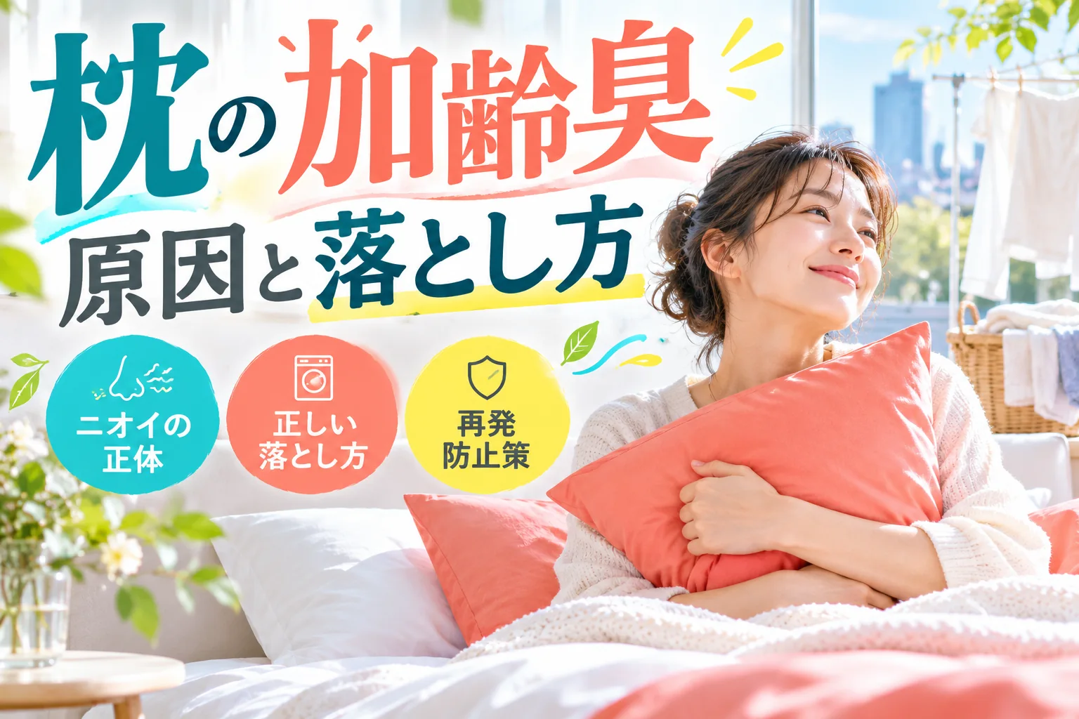 枕から加齢臭がするのはなぜ？ニオイの正体と落とし方・再発防止策