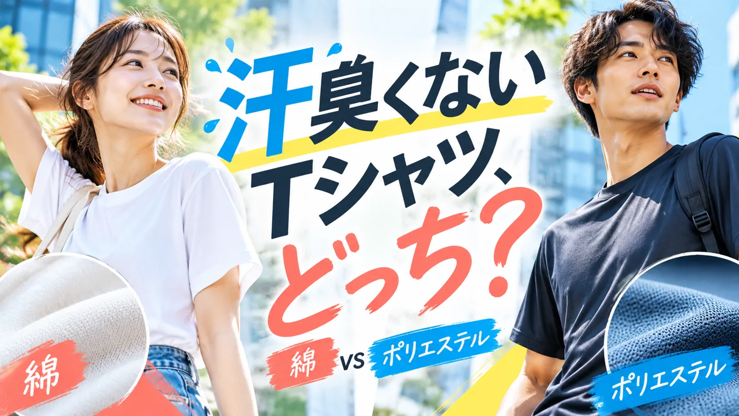 汗臭くなりにくいTシャツの素材は？綿とポリエステルの違いを比較